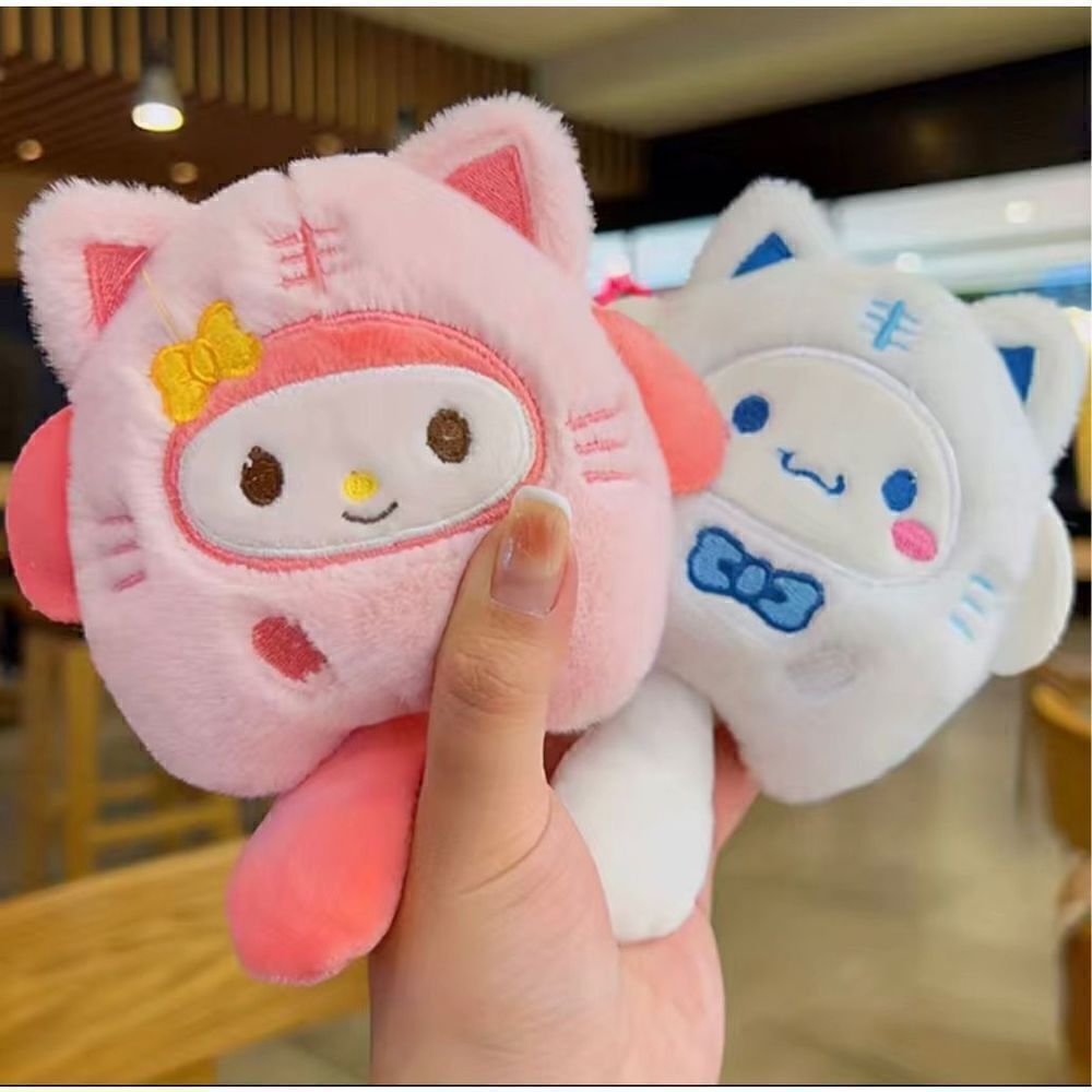 My Melody & Cinnamoroll Plush Keychain